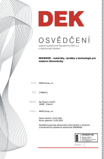osvedceni DEKWOOD