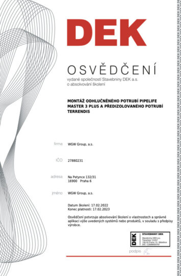 osvedceni Odhlučněné potrubí